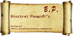 Bisztrai Pongrác névjegykártya